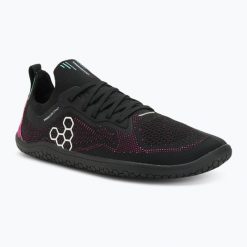 Buty barefoot damskie Vivobarefoot Primus Lite Knit. Czarne obuwie sportowe damskie Vivobarefoot, bez wzorów, z kauczuku, do biegania. Za 479.99 zł.