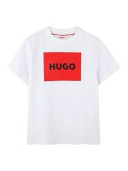 HUGO T-Shirt G00334 S Biały Regular Fit. Białe t-shirty dla chłopców Hugo, bez wzorów, z bawełny, bez ramiączek. Za 99.99 zł.