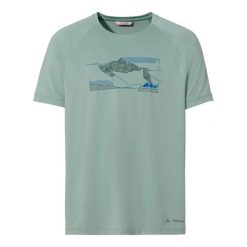 Koszulka VAUDE Gleann II. Zielone koszulki sportowe męskie Vaude, na lato, m, bez wzorów, z elastanu, bez kołnierzyka, bez ramiączek, trekkingowe. Za 178.60 zł.