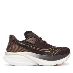 Buty do biegania Saucony. Brązowe obuwie sportowe damskie Saucony, w ażurowe wzory, do biegania. Za 699.99 zł.