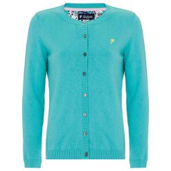 Kardigan w kolorze miętowym. Niebieskie kardigany damskie Denim Culture, s, bez wzorów, z bawełny, długie. W wyprzedaży za 114.95 zł.