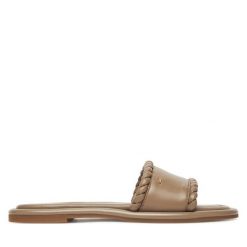 Klapki MICHAEL Michael Kors. Brązowe klapki damskie MICHAEL Michael Kors, bez wzorów, bez obcasa. Za 469.99 zł.