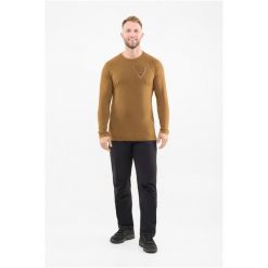 Longsleeve męski VIKING Andali Man Merino. Brązowe bluzki z długim rękawem męskie Viking, m, bez wzorów, bez kołnierzyka. Za 269.90 zł.