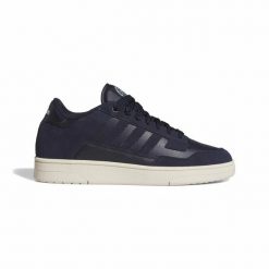 Buty do koszykówki adidas Rapid Court Low. Niebieskie obuwie sportowe damskie Adidas, bez wzorów, do koszykówki. Za 339.00 zł.