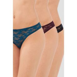 Etam - Stringi Danta (3-Pack). Różowe stringi damskie Etam, z elastanu. Za 59.90 zł.