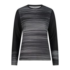 Koszulka damska turystyczna CMP 34N2086. Czarne koszulki sportowe damskie CMP, s, bez wzorów, sportowe, bez kołnierzyka. Za 241.50 zł.