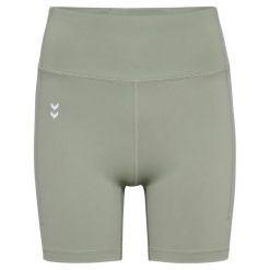 Szorty damskie Hummel HIIT impact Hw. Zielone szorty sportowe damskie Hummel, bez wzorów, sportowe, na fitness i siłownię. Za 227.00 zł.