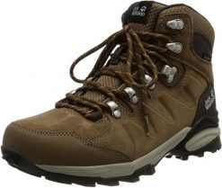 Buty trekkingowe damskie Jack Wolfskin Refugio Texapore Mid. Brązowe trekkingi damskie Jack Wolfskin, na lato, przed kolano, trekkingowe. Za 572.05 zł.