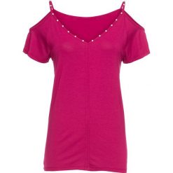 Top z dżerseju z odsłoniętymi ramionami bonprix różowy. Topy damskie marki bonprix. Za 49.99 zł.