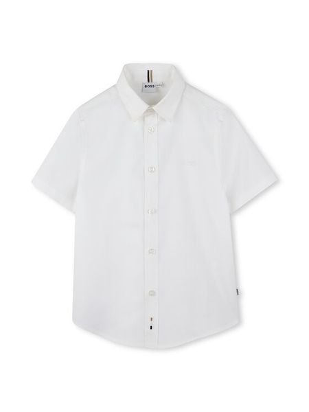 BOSS Koszula J52001 M Biały Regular Fit. Białe koszule dla chłopców Boss, bez wzorów, z bawełny, bez kołnierzyka, bez ramiączek. Za 179.99 zł.