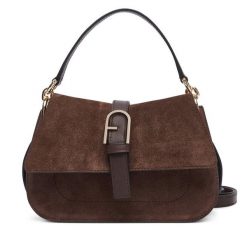 Torebka Furla. Brązowe torebki do ręki damskie Furla, bez wzorów, klasyczne, bez dodatków. Za 1,869.00 zł.