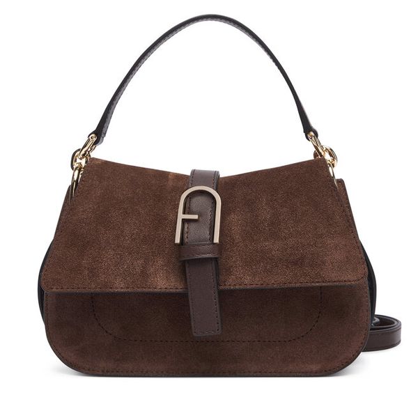 Torebka Furla. Brązowe torebki do ręki damskie Furla, bez wzorów, klasyczne, bez dodatków. Za 1,869.00 zł.