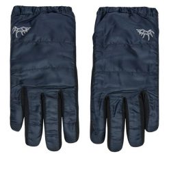 Rękawiczki Elmer. Niebieskie rękawiczki damskie Elmer, bez wzorów, z dzianiny. Za 319.99 zł.