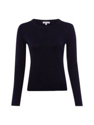Marie Lund Sweter z dzianiny Kobiety Sztuczne włókno niebieski, XXL. Niebieskie swetry damskie Marie Lund, xxl, z aplikacjami, z dzianiny, bez kołnierzyka, bez ramiączek, bez kaptura. Za 199.95 zł.