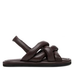 Klapki Bronx. Brązowe klapki damskie Bronx, bez wzorów, bez obcasa. Za 319.99 zł.