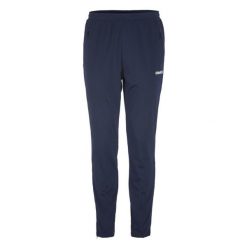 Spodnie dresowe Craft Evolve 2.0. Niebieskie spodnie sportowe męskie Craft, l, z aplikacjami, z dresówki, na fitness i siłownię. Za 244.80 zł.