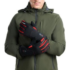 Ogrzewane Rękawice Rowerowe dla Dorosłych - ACTIVE. Czarne rękawiczki damskie G-HEAT, bez wzorów, z elastanu. Za 652.20 zł.