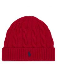 Polo Ralph Lauren Czapka 710B23668008 Czerwony. Czerwone rękawiczki męskie Polo Ralph Lauren, na zimę, bez wzorów, z wełny. Za 519.99 zł.