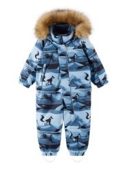 Reima Kombinezon zimowy Lappi 5100129C Niebieski Regular Fit. Niebieskie buty zimowe chłopięce Reima, bez wzorów, z syntetyku, bez zapięcia. Za 699.99 zł.