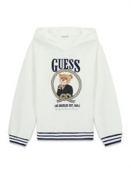 Guess Bluza J6RQ01 KAD74 Czarny Regular Fit. Czarne bluzy dla dziewczynek Guess, z aplikacjami, z bawełny, bez ramiączek, bez kaptura. Za 199.99 zł.