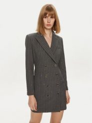 Simona Corsellini Sukienka codzienna A24CPAB028 Szary Regular Fit. Szare sukienki damskie SIMONA CORSELLINI, na co dzień, bez wzorów, z syntetyku, bez kołnierzyka, bez ramiączek, proste. Za 1,499.00 zł.