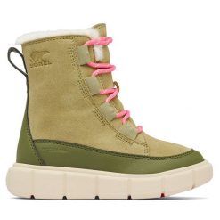 Śniegowce Sorel. Zielone śniegowce dziewczęce Sorel, bez zapięcia. Za 369.99 zł.