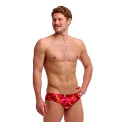 Kąpielówki męskie Funky Trunks Saucy Sonar - slipy. Czerwone kąpielówki męskie FUNKY TRUNKS, m, bez wzorów, do pływania. Za 139.00 zł.