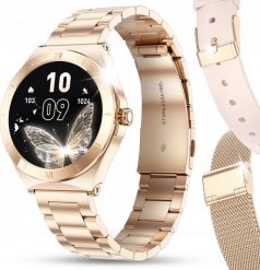 Smartwatch JG Smart damski Rozmowy Menu PL Ciśnienie Powiadomienia 3 paski. Paski damskie JG Smart, bez wzorów. Za 219.99 zł.