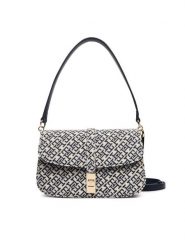 Tommy Hilfiger Torebka Th Heritage Conv Crossover Jacqu AW0AW19322 Granatowy. Niebieskie torebki do ręki damskie Tommy Hilfiger, bez wzorów, z materiału, bez dodatków. Za 649.99 zł.