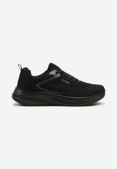 Czarne Buty Sportowe z Materiałową Cholewką przed Kostkę Odavene. Czarne buty sportowe męskie Born2be, z materiału, przed kostkę, bez zapięcia. Za 109.99 zł.