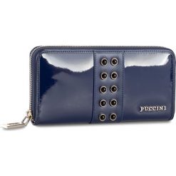 Duży Portfel Damski PUCCINI - BS2705 Blue 7. Niebieskie portfele damskie Puccini, z lakierowanej skóry. Za 159.00 zł.