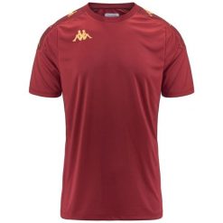 Koszulka Kappa Gianto. Brązowe koszulki sportowe męskie Kappa, l, bez wzorów, z materiału, bez kołnierzyka, bez ramiączek, do piłki nożnej. Za 158.10 zł.