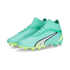 Buty piłkarskie męskie Puma Ultra Pro Fgag. Białe buty sportowe męskie Puma, z materiału, bez zapięcia, do piłki nożnej. Za 289.99 zł.