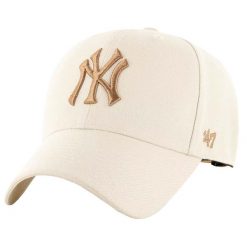 Czapka z daszkiem męska MLB New York Yankees Cap. Brązowe czapki i kapelusze męskie 47 Brand, na lato, bez wzorów, z materiału, sportowe. Za 109.99 zł.