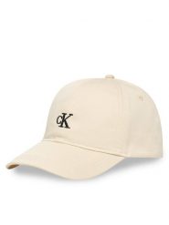 Calvin Klein Jeans Czapka z daszkiem Monogram IU0IU00150 Écru. Czapki dla dzieci Calvin Klein Jeans, bez wzorów, z bawełny. Za 109.99 zł.