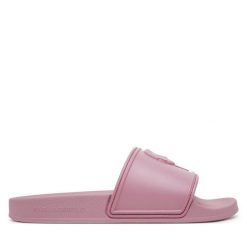 Klapki KARL LAGERFELD. Czerwone klapki damskie KARL LAGERFELD, bez wzorów, bez obcasa. Za 259.99 zł.