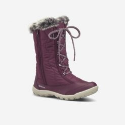 Buty turystyczne śniegowce dla dzieci Quechua SH500 Warm wodoodporne suwak. Niebieskie śniegowce dziewczęce QUECHUA, sportowe, bez zapięcia. Za 169.99 zł.