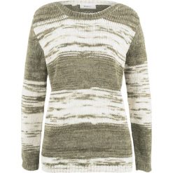 Sweter bonprix ciemnooliwkowy wzorzysty. Swetry damskie marki bonprix. Za 59.99 zł.