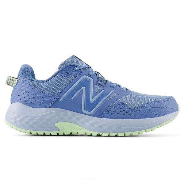 Buty damskie New Balance WT410CC8 – niebieskie. Niebieskie obuwie sportowe damskie New Balance, bez wzorów, z materiału, do biegania. Za 369.99 zł.