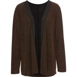 Żakiet shirtowy z połyskiem bonprix czarno-złocisty. Żakiety damskie marki bonprix. Za 49.99 zł.