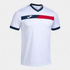 Jersey Joma. Białe koszulki sportowe męskie Joma, bez wzorów, z jersey, bez kołnierzyka, bez ramiączek, do piłki nożnej. W wyprzedaży za 104.60 zł.
