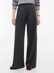 Tommy Hilfiger spodnie z zakładkami Kobiety szary, 42. Szare spodnie materiałowe damskie Tommy Hilfiger, bez wzorów. Za 649.95 zł.