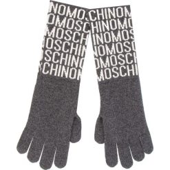 Rękawiczki Damskie MOSCHINO - 65132 M1881 015. Szare rękawiczki damskie MOSCHINO, z kaszmiru. Za 369.00 zł.
