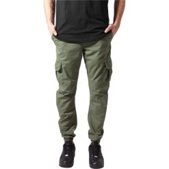 Spodnie Urban Classic Cargo Jogging. Zielone spodnie sportowe męskie Urban Classics, xs, bez wzorów, z bawełny, do biegania. Za 200.00 zł.