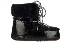 Śniegowce Bayla-194 Moonia Black 194009, Czarny, Futro sztuczne - 37. Czarne śniegowce i trapery damskie Bayla, z futra. W wyprzedaży za 179.10 zł.