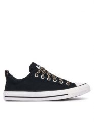 Converse Trampki Chuck Taylor All Star Madison Animal A18362C Czarny. Czarne trampki i tenisówki damskie Converse, bez wzorów, z materiału, retro, bez zapięcia. Za 329.99 zł.