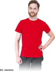 R.E.I.S. TSRSLIM - t-shirt męski o dopasowanym kroju, 100% bawełna - czerwony 2XL. Czerwone t-shirty męskie R.E.I.S., m, bez wzorów, z bawełny, bez kołnierzyka. Za 17.76 zł.