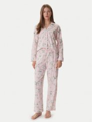LAUREN RALPH LAUREN Piżama ILN92493 Różowy. Czerwone piżamy damskie Lauren Ralph Lauren, xl, bez wzorów, z bawełny, bez ramiączek. Za 529.99 zł.