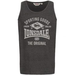 Tank top o regularnym kroju Lonsdale Pilton. Szare t-shirty męskie Lonsdale, bez wzorów, sportowe, bez kołnierzyka. Za 120.50 zł.