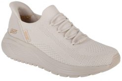 Buty sportowe Sneakersy damskie, Slip-Ins: Bobs Sparrow 2.0 - Lucky Run. Białe obuwie sportowe damskie Skechers, bez wzorów, z materiału, trekkingowe. Za 319.99 zł.